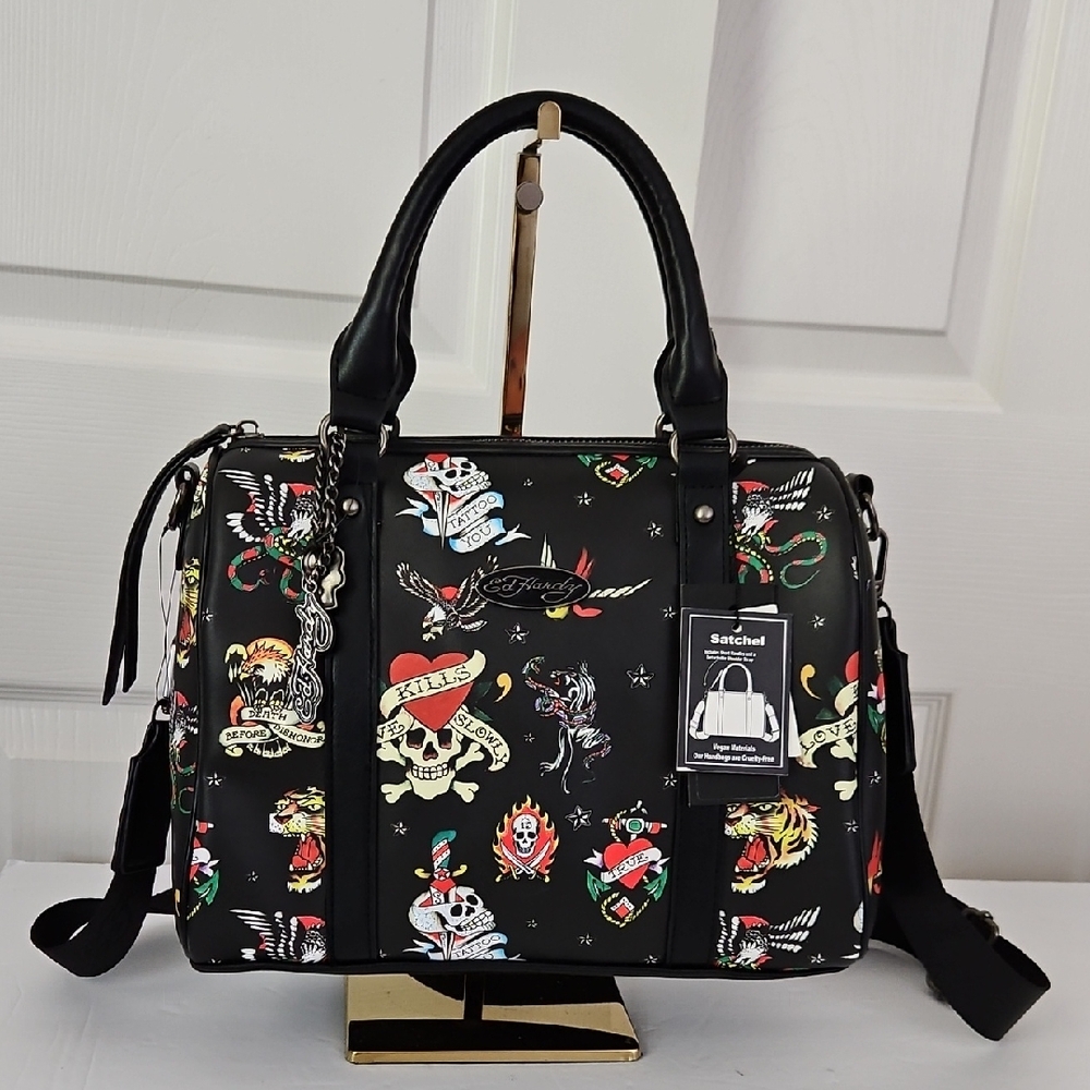 Ed Hardy NWT Satchel Crossbody Bag